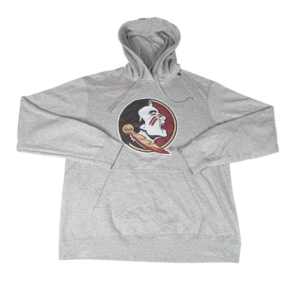 Port & Company FSU Hoodie Men Large Gray Florida State Seminoles Graphic Good